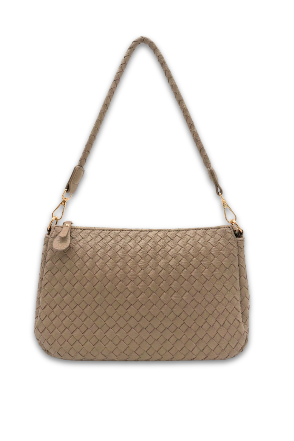 Elle Woven Crossbody bag in Fawn
