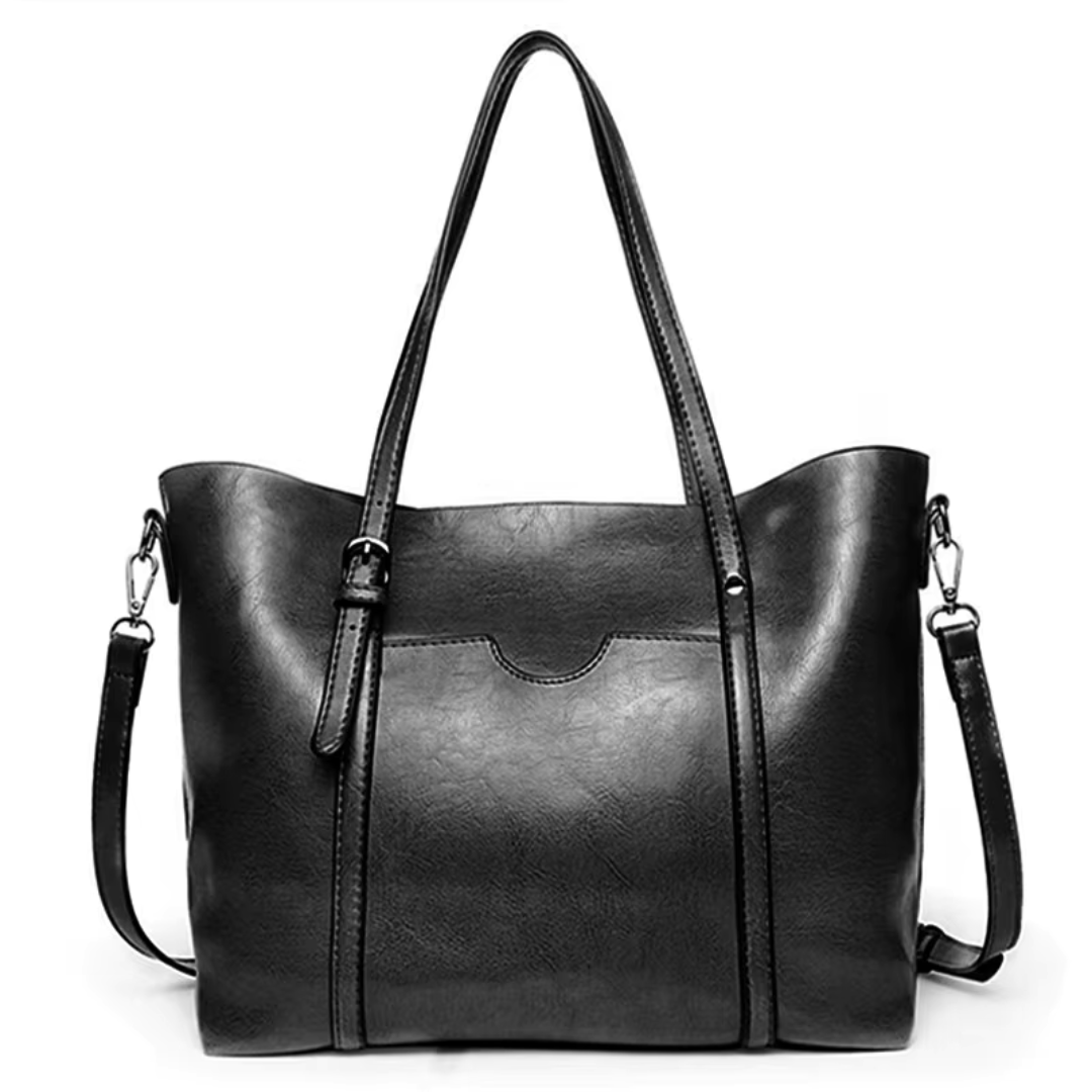 The Margot: Vintage Vegan Leather Laptop Tote | Karvelle